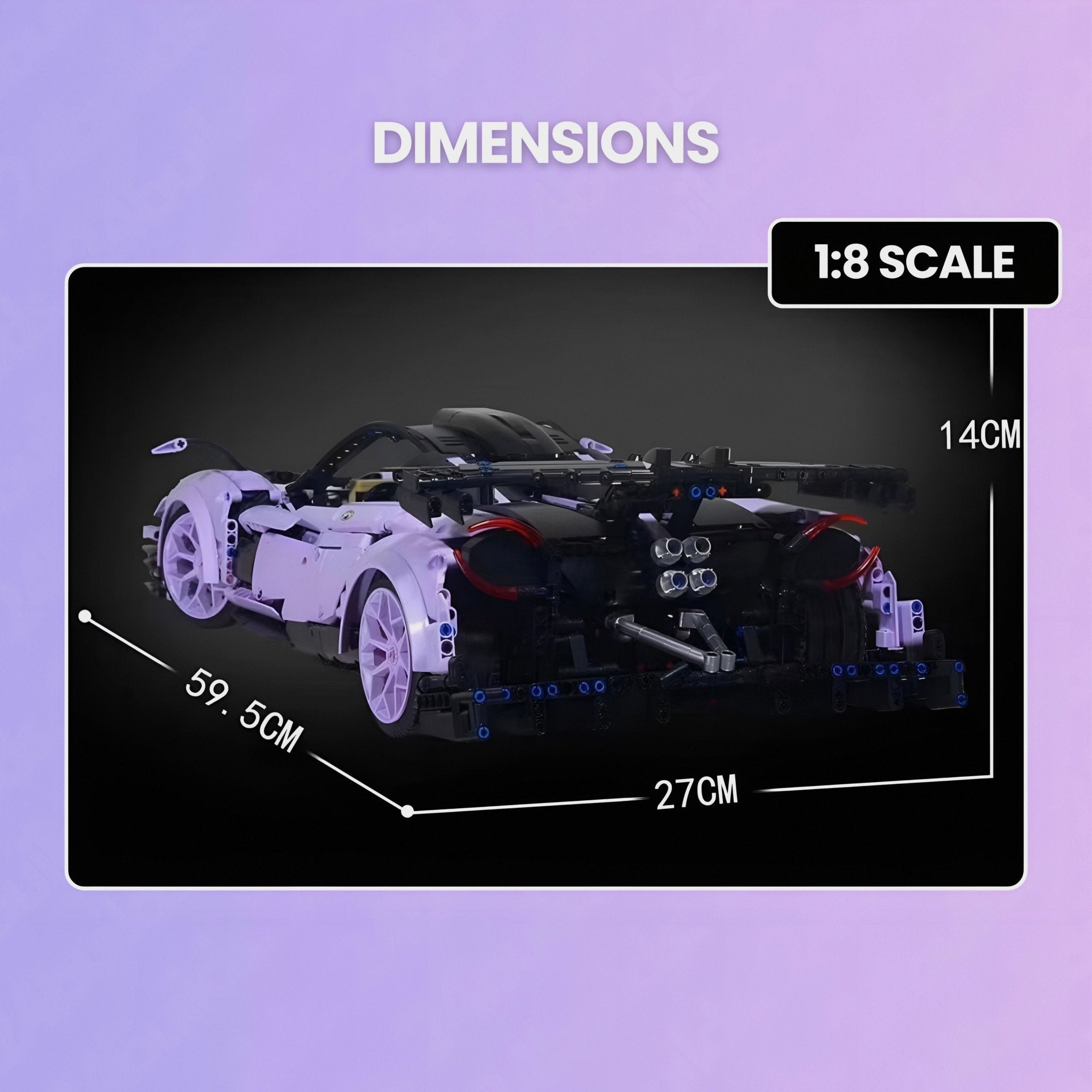 Violet Edition Italian Hypercar | 3430pcs - BRICKS LAB