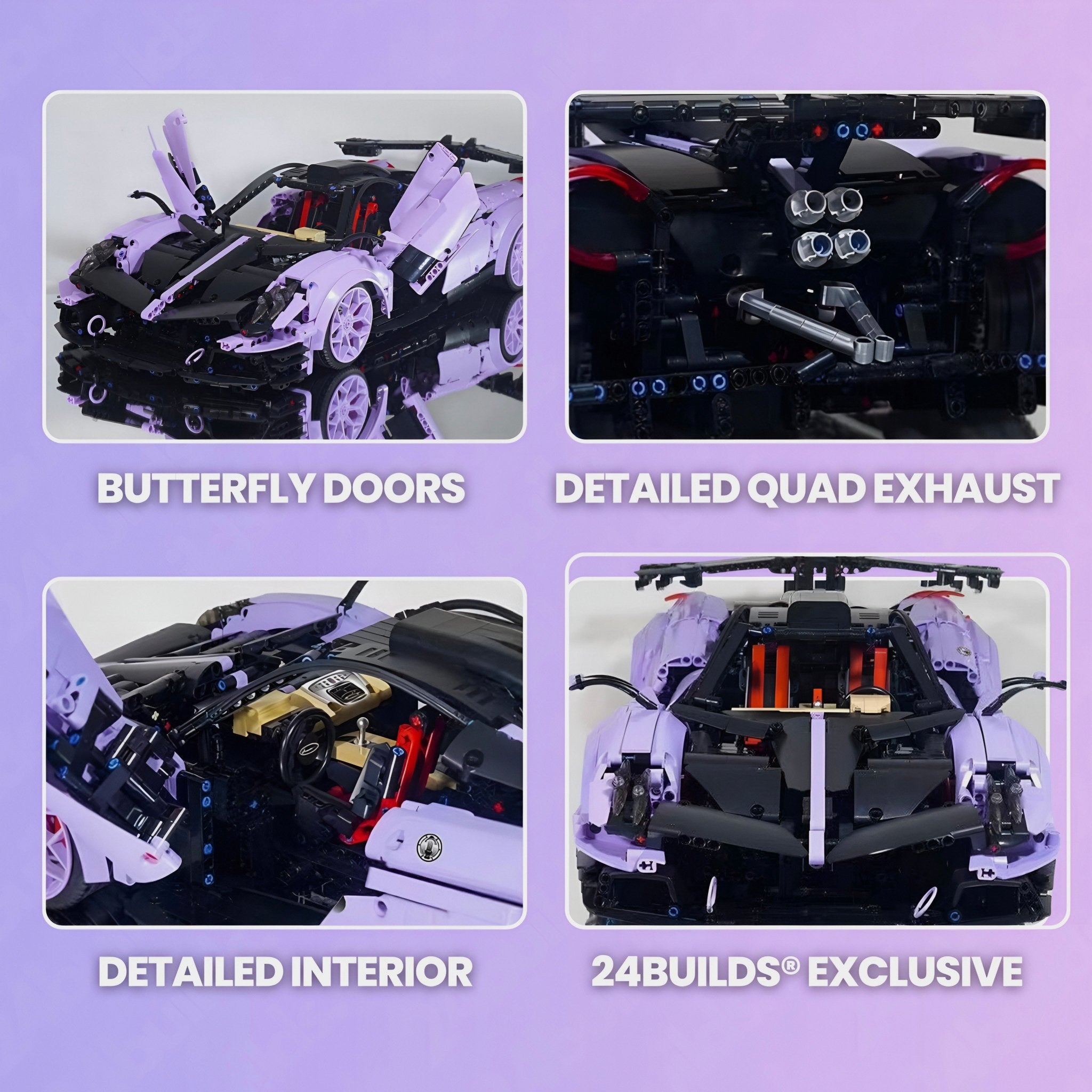 Violet Edition Italian Hypercar | 3430pcs - BRICKS LAB