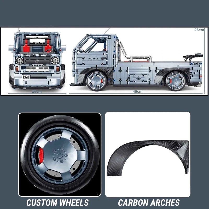 Widebody Japanese 2JZ Truck | 2492pcs - BRICKS LAB
