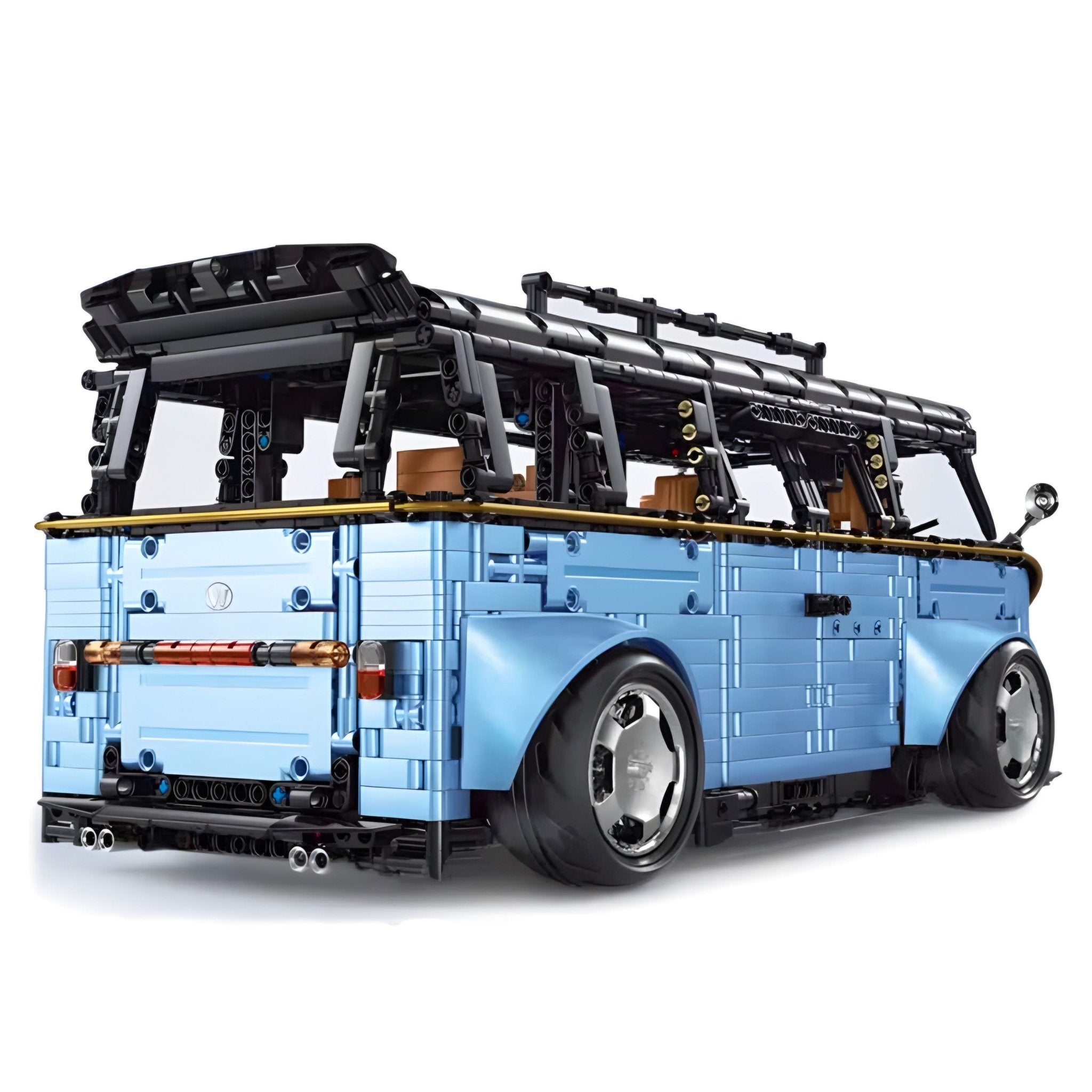 Widebody Satin Blue Campervan | 3298pcs - BRICKS LAB