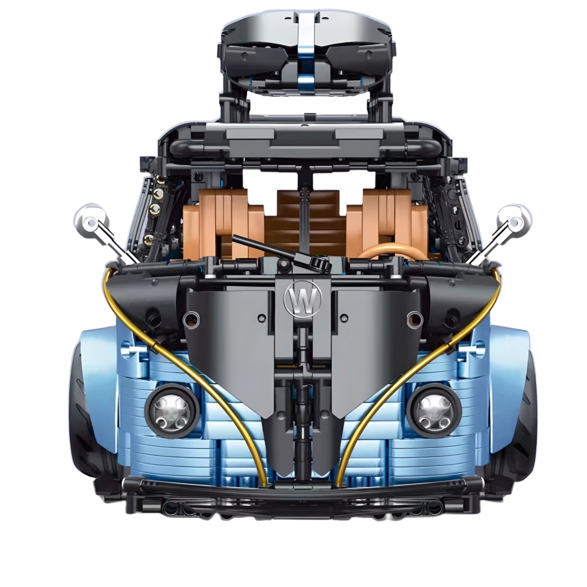 Widebody Satin Blue Campervan | 3298pcs - BRICKS LAB