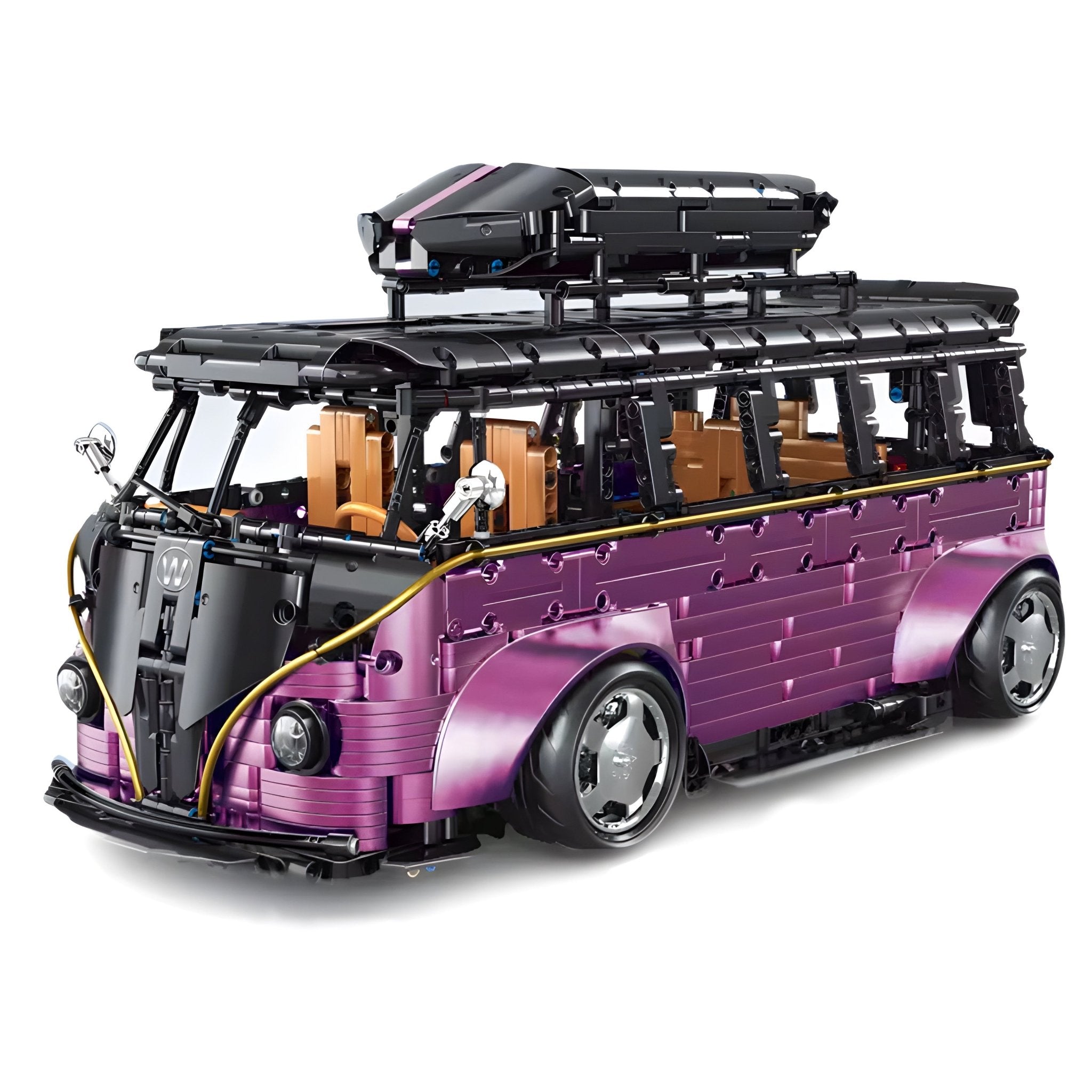 Widebody Satin Purple Campervan | 3298pcs - BRICKS LAB